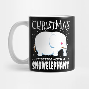 Christmas Is Better With A Snowelephant - Christmas cute snow elephant gift Mug